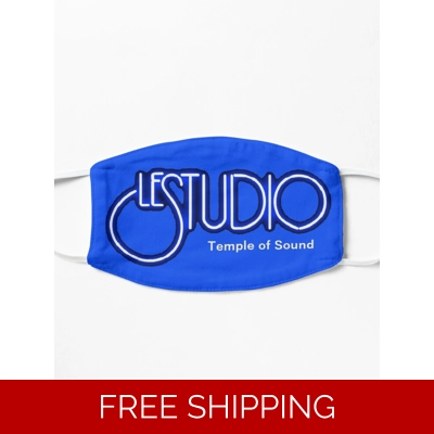 Le Studio Covid Royal Blue Mask White & Blue Logo TOS White